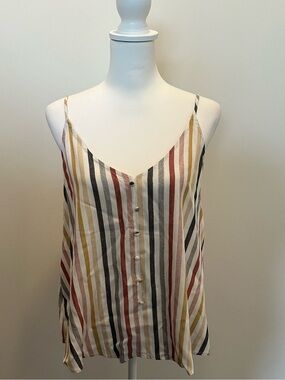 Mine Buckle Women’s Striped V-Neck Spaghetti Strap Tank Top
